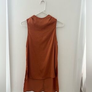 Chic Sleeveless Rust Tunic